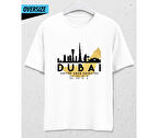 Dubai Skyline T-Shirt – Göz Alıcı Şehir Temalı Oversize Model Beyaz