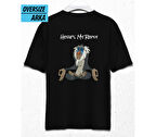 Talk Less Pose More  Oversize Unisex T-Shirt Siyah