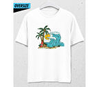 Surf & Sun Oversize T-Shirt Beyaz