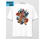 Wild Bloom Oversize T-Shirt – Gücün ve Zarafetin Çarpıştığı An Beyaz