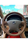 Honda Civic 2005 Araca Özel Direksiyon Kılıfı (orjinal Alcantara Kahverengi)