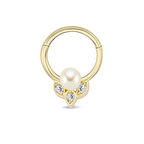 İnci Üç Taşlı Helix Piercing