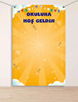 Okuluna Hoşgeldin Hatıra Fotoğraf Panosu Branda 100x150