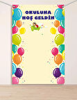 Okuluna Hoşgeldin Hatıra Fotoğraf Panosu Branda 160x200