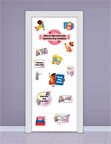 Okula Hoşgeldin Kapı Süsleme Stickerları