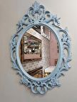 Ayna Denizi Vintage Light Blue Taç Model Açık Mavi Renk Dekoratif Ayna