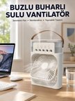Spreyli Mini Masaüstü Fan | 500ML Su Hazneli 3 Kademeli Soğutucu Yeni Nesil
