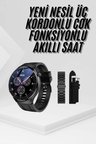 Amoled Ekran Metal Deri Silikon Kordonlu Uyku ve Sağlık Takibi