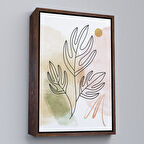 Kahverengi Çerçeveli İskandinav Soyut Tablo