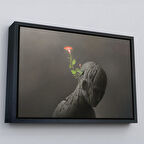 Siyah Çerçeveli Zıtlık Ve Hayal Gücü Temalı Dekoratif Kanvas Tablo