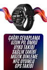 Amoled Ekran Akıllı Saat Üç Kordonlu İOS Android Uyumlu