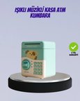 Su Yeşili Işıklı Sesli Elektronik Şifreli Çocuk Kumbarası