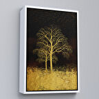 Beyaz Çerçeveli Altın Ataçlar Manzara Tablosu