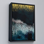 Siyah Çerçeveli Gece Manzarası Tablosu