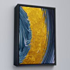 Siyah Çerçeveli Modern Renkli Soyut Tablo