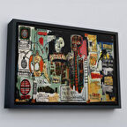 Siyah Çerçeveli Jean Michel Basquiat Notary Kanvas Tablo