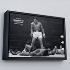 Siyah Çerçeveli Muhammet Ali Kanvas Tablo