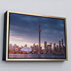 Altın Çerçeveli Kanada Toronto Manzarası Kanvas Tablo