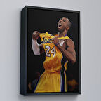 Siyah Çerçeveli Kobe Bryant Los Angeles Lakers Kanvas Tablo