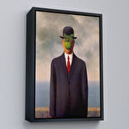 Siyah Çerçeveli Renee Magritte'in Adamın Oğlu İsimli Eseri Kanvas Tablo