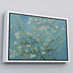 Beyaz Çerçeveli Vincent Van Gogh-Blossoming Badem Ağacı Eseri / Blossoming Almond Tree (1890)