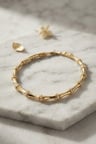 Kadın Bileklik Gold Renk Bambu Model Zirkon Taşlı