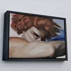 Siyah Çerçeveli Düşmüş Meleğin Gözyaşları Tablosu, Alexandre Cabanel Fallen Angel's Eyes Tablosu