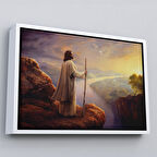 Beyaz Çerçeveli Uçurumdan Ufka Bakmak, İsa Mesih, Hristiyan Duvar Sanatı, Kilise Hediyesi