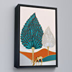 Siyah Çerçeveli Modern Renkli Soyut Tablo