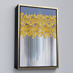 Altın Çerçeveli Modern Altın Soyut Tablosu