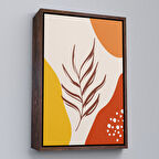 Kahverengi Çerçeveli Modern Renkli Soyut Tablo