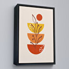 Siyah Çerçeveli Modern Renkli Soyut Tablo