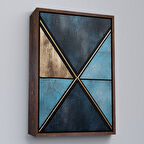 Beyaz Çerçeveli Modern Renkli Soyut Tablo