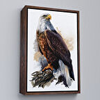 Siyah Çerçeveli Kartal Dekoratif Kanvas Tablo