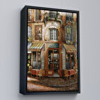 Siyah Çerçeveli Le Petıt Bıstro Kanvas Duvar Tablosu