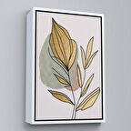 Beyaz Çerçeveli Soyut Dallar Tablosu