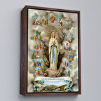 Kahverengi Çerçeveli Hristiyan Doğum Duvar Tablosu