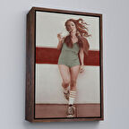 Kahverengi Çerçeveli Günümüz Modern Venüsü Dekoratif Duvar Tablosu