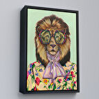 Siyah Çerçeveli Tüketim Bağımlısı Sosyetik Kaplan Duvar Tablosu