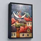 Siyah Çerçeveli Gecenin Meleği Dekoratif Duvar Tablosu