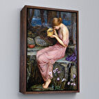 Kahverengi Çerçeveli Psyche Altın Kutuyu Açıyor Yunan Mitolojisi Duvar Tablosu