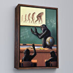 Kahverengi Çerçeveli İnsanın Tersine Evrimine Anlatan Manmun Tablosu