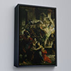 Siyah Çerçeveli Pompeii'nin Son Günü Karl Pavlovich Bryullov Kanvas Tablo