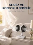 Duvara Monte Edilebilen Çift Başlıklı Sessiz Masa Fanı