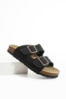 Mikanos Aryan Unisex Ortapedik Eva Taban Comfort Çift Bantlı Tokalı Günlük Rahat Sandalet Terlik