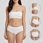 Kadın 3’lü Paket İz Yapmaz Külot – Lazer Kesim, Beli Lastikli, (Siyah / Beyaz / Ten)