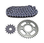 HSGL MOTORSİKLET CG125 ÖN ARKA DİŞLİ VE ZİNCİR SET KALİTELİ