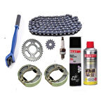 Hsgl Motorsiklet Cg 125 Zincir Yağ Set Balata Buji Bakım Set Mondial Asya Arora Cg125 Modeller Bakım Seti