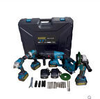 HSGL HKT 929 5’li Akülü Set – Dekopaj, Hilti, Matkap, Somun Sökme ve Spiral – 21V Şarjlı El Aletleri Takımı ( Taşıma Çantalı)