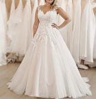 Dantelli Çiçek Güpürlü Gelinlik 33 Beden